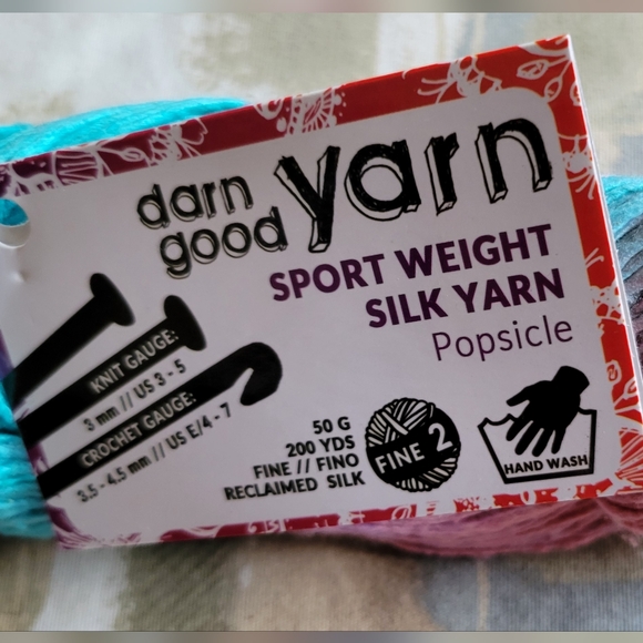 Darn Good SILK FINGERING SILK YARN 50grams/200 yards - Picture 4 of 6